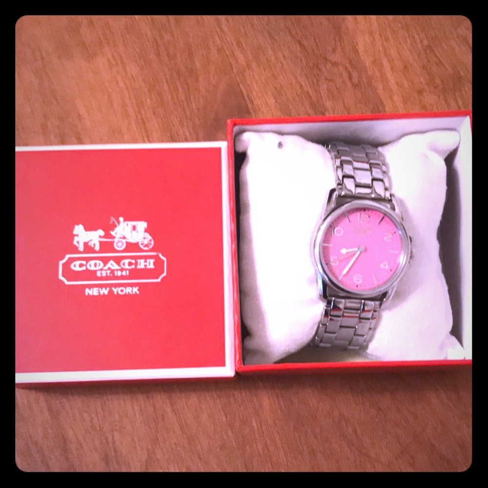 Coach watch - pink face